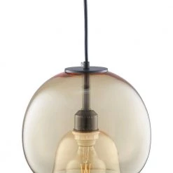 Carina 1-Light Amber Pendant with Globe Glass Shade by CARRO -Decor Therapy Shop amber carro chandeliers p g1008011a1 c3 1000