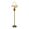 Wellington 59 in. Antique Brass Floor Lamp with Faux Silk Shade by Decor Therapy -Decor Therapy Shop antique brass decor therapy floor lamps pl1598 64 1000