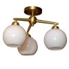 Michael 3-Light Antique Brass Flush Mount Ceiling Light by Decor Therapy -Decor Therapy Shop antique brass decor therapy flush mount lights ch1910 64 1000
