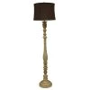 Nadia 62.5 in. Antique Ivory Floor Lamp with Faux Silk Shade by Decor Therapy
