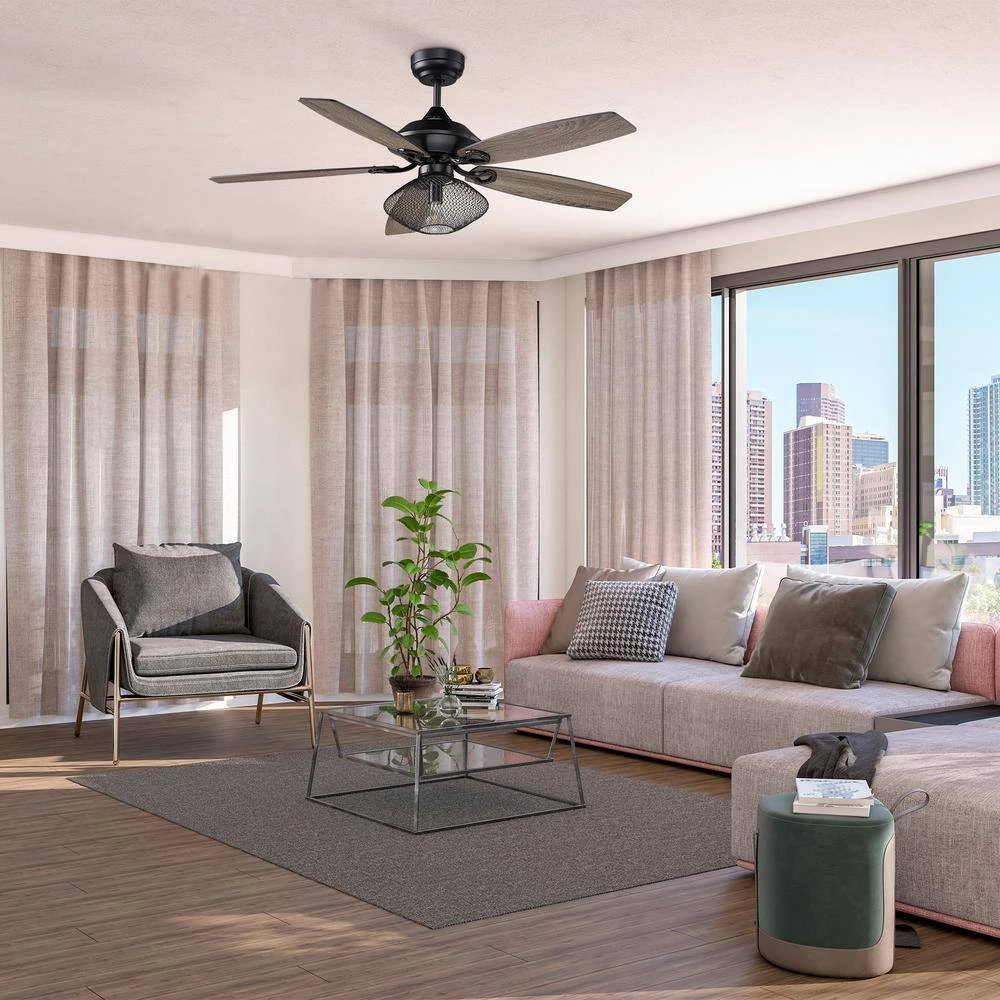 Keller 52 in. LED Indoor Black DC Motor Ceiling Fan with Light Kit and Remote Control Included by CARRO 5 Keller 52 in. LED Indoor Black DC Motor Ceiling Fan with Light Kit and Remote Control Included by CARRO - Image 3