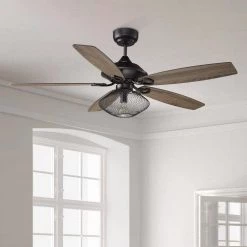 Keller 56 in. LED Indoor Black DC Motor Ceiling Fan with Light Kit and Remote Control Included by CARRO -Decor Therapy Shop black carro ceiling fans with lights c565d1 l16 bg 1 1f 1000