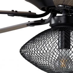 Keller 56 in. LED Indoor Black DC Motor Ceiling Fan with Light Kit and Remote Control Included by CARRO -Decor Therapy Shop black carro ceiling fans with lights c565d1 l16 bg 1 4f 1000