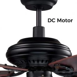 Henderson 52 in. LED Indoor Black Crystal Chandelier DC Motor Ceiling Fan with Light Kit and Remote Control Included by CARRO -Decor Therapy Shop black carro ceiling fans with lights hc525d l17 b4 1 1f 1000