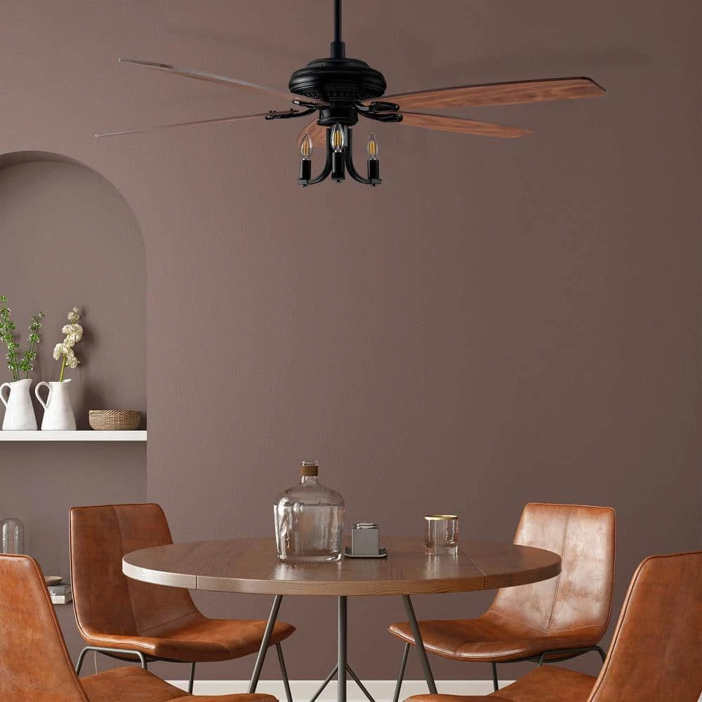 Henderson 52 in. LED Indoor Black DC Motor Chandelier Ceiling Fan with Light Kit and Remote Control by CARRO 5 Henderson 52 in. LED Indoor Black DC Motor Chandelier Ceiling Fan with Light Kit and Remote Control by CARRO - Image 3