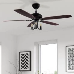Henderson 52 in. LED Indoor Black DC Motor Chandelier Ceiling Fan with Light Kit and Remote Control by CARRO 17 Henderson 52 in. LED Indoor Black DC Motor Chandelier Ceiling Fan with Light Kit and Remote Control by CARRO -Decor Therapy Shop black carro ceiling fans with lights hc525d l31 bh 1 66 1000