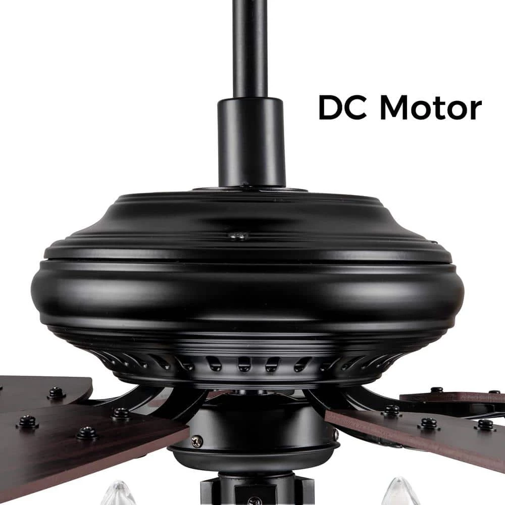 Henderson 52 in. LED Indoor Black DC Motor Chandelier Ceiling Fan with Light Kit and Remote Control by CARRO 8 Henderson 52 in. LED Indoor Black DC Motor Chandelier Ceiling Fan with Light Kit and Remote Control by CARRO - Image 6