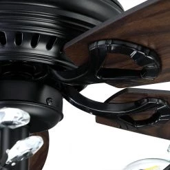 Henderson 52 in. LED Indoor Black DC Motor Chandelier Ceiling Fan with Light Kit and Remote Control by CARRO -Decor Therapy Shop black carro ceiling fans with lights hc525d l51 bg 1 1f 1000