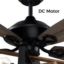 Keller 52 in. LED Indoor Black DC Motor Ceiling Fan with Light Kit and Remote Control Included by CARRO -Decor Therapy Shop black carro ceiling fans with lights hc525d1 l61 bg 1 c3 1000