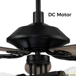 Keller 52 in. LED Indoor Black DC Motor Ceiling Fan with Light Kit and Remote Control Included by CARRO -Decor Therapy Shop black carro ceiling fans with lights hc525d1 l72 bg 1 1f 1000