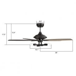 Keller 52 in. LED Indoor Black DC Motor Ceiling Fan with Light Kit and Remote Control Included by CARRO -Decor Therapy Shop black carro ceiling fans with lights hc525d1 l72 bg 1 fa 1000