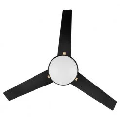 Lismore 48 in. Color Changing Integrated LED Indoor Black DC Motor Ceiling Fan with Light Kit and Remote Control by CARRO -Decor Therapy Shop black carro ceiling fans with lights hdc483a l12 b2 1g 1f 1000