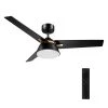 Lismore 48 in. Color Changing Integrated LED Indoor Black DC Motor Ceiling Fan with Light Kit and Remote Control by CARRO 1 Lismore 48 in. Color Changing Integrated LED Indoor Black DC Motor Ceiling Fan with Light Kit and Remote Control by CARRO -Decor Therapy Shop black carro ceiling fans with lights hdc483a l12 b2 1g 64 1000