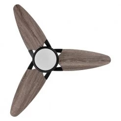 Maxwell 52 in. Color Changing Integrated LED Indoor Black DC Motor Ceiling Fan with Light Kit and Remote Control by CARRO -Decor Therapy Shop black carro ceiling fans with lights hdc523b l12 bs 1 1f 1000