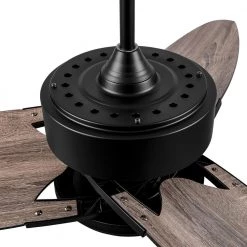 Maxwell 52 in. Color Changing Integrated LED Indoor Black DC Motor Ceiling Fan with Light Kit and Remote Control by CARRO -Decor Therapy Shop black carro ceiling fans with lights hdc523b l12 bs 1 4f 1000