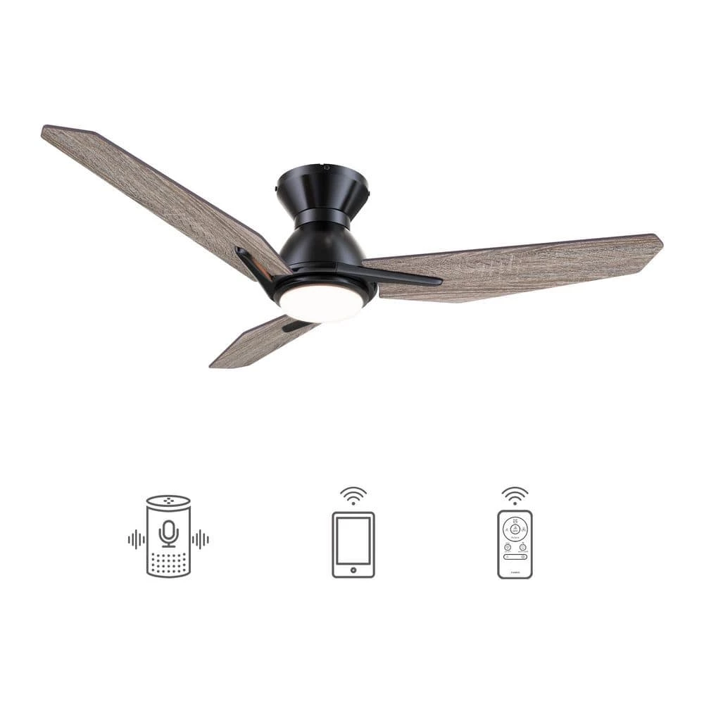Tilbury 44 in. Integrated LED Indoor/Outdoor Black Smart Ceiling Fan with Light and Remote, Works with Alexa/Google Home by CARRO 10 Tilbury 44 in. Integrated LED Indoor/Outdoor Black Smart Ceiling Fan with Light and Remote, Works with Alexa/Google Home by CARRO - Image 8