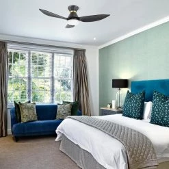 Daisy 45 in. Integrated LED Indoor/Outdoor Black Smart Ceiling Fan with Light and Remote, Works with Alexa/Google Home by CARRO -Decor Therapy Shop black carro ceiling fans with lights hs453v l22 b2 1 fm 31 1000