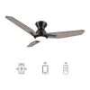 Tilbury 48 in. Integrated LED Indoor/Outdoor Black Smart Ceiling Fan with Light and Remote, Works with Alexa/Google Home by CARRO -Decor Therapy Shop black carro ceiling fans with lights hs483j3 l11 bs 1 fm 64 1000