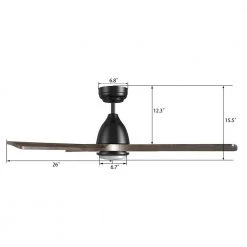 Sawyer 48 in. Dimmable LED Indoor/Outdoor Black Smart Ceiling Fan with Light and Remote, Works with Alexa/Google Home by CARRO 17 Sawyer 48 in. Dimmable LED Indoor/Outdoor Black Smart Ceiling Fan with Light and Remote, Works with Alexa/Google Home by CARRO -Decor Therapy Shop black carro ceiling fans with lights hs483n3 l11 bm3 1 40 1000