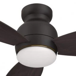 Trendsetter 48 in. Dimmable LED Indoor/Outdoor Black Smart Ceiling Fan with Light and Remote, Works w/Alexa/Google Home by CARRO -Decor Therapy Shop black carro ceiling fans with lights hs483q l12 b5 1 c3 1000