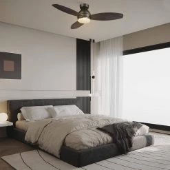 Bretton 48 in. Integrated LED Indoor/Outdoor Black Smart Ceiling Fan with Light and Remote, Works with Alexa/Google Home by CARRO 14 Bretton 48 in. Integrated LED Indoor/Outdoor Black Smart Ceiling Fan with Light and Remote, Works with Alexa/Google Home by CARRO -Decor Therapy Shop black carro ceiling fans with lights hs483q6 l12 b5 1 fm e1 1000