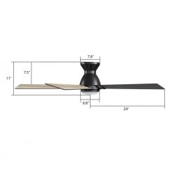 Aspen 48 in. Dimmable LED Indoor/Outdoor Black Smart Ceiling Fan with Light and Remote, Works with Alexa/Google Home by CARRO 20 Aspen 48 in. Dimmable LED Indoor/Outdoor Black Smart Ceiling Fan with Light and Remote, Works with Alexa/Google Home by CARRO -Decor Therapy Shop black carro ceiling fans with lights hs485j1 l11 b5 1 fm 44 1000