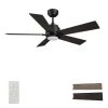 Aspen 48 in. Dimmable LED Indoor/Outdoor Black Smart Ceiling Fan with Light and Remote, Works with Alexa/Google Home by CARRO