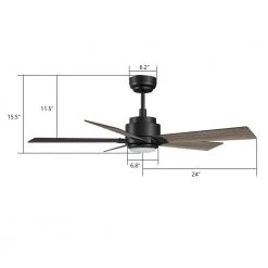 Aspen 48 in. Dimmable LED Indoor/Outdoor Black Smart Ceiling Fan with Light and Remote, Works with Alexa/Google Home by CARRO 20 Aspen 48 in. Dimmable LED Indoor/Outdoor Black Smart Ceiling Fan with Light and Remote, Works with Alexa/Google Home by CARRO -Decor Therapy Shop black carro ceiling fans with lights hs485j1 l11 bo 1 44 1000