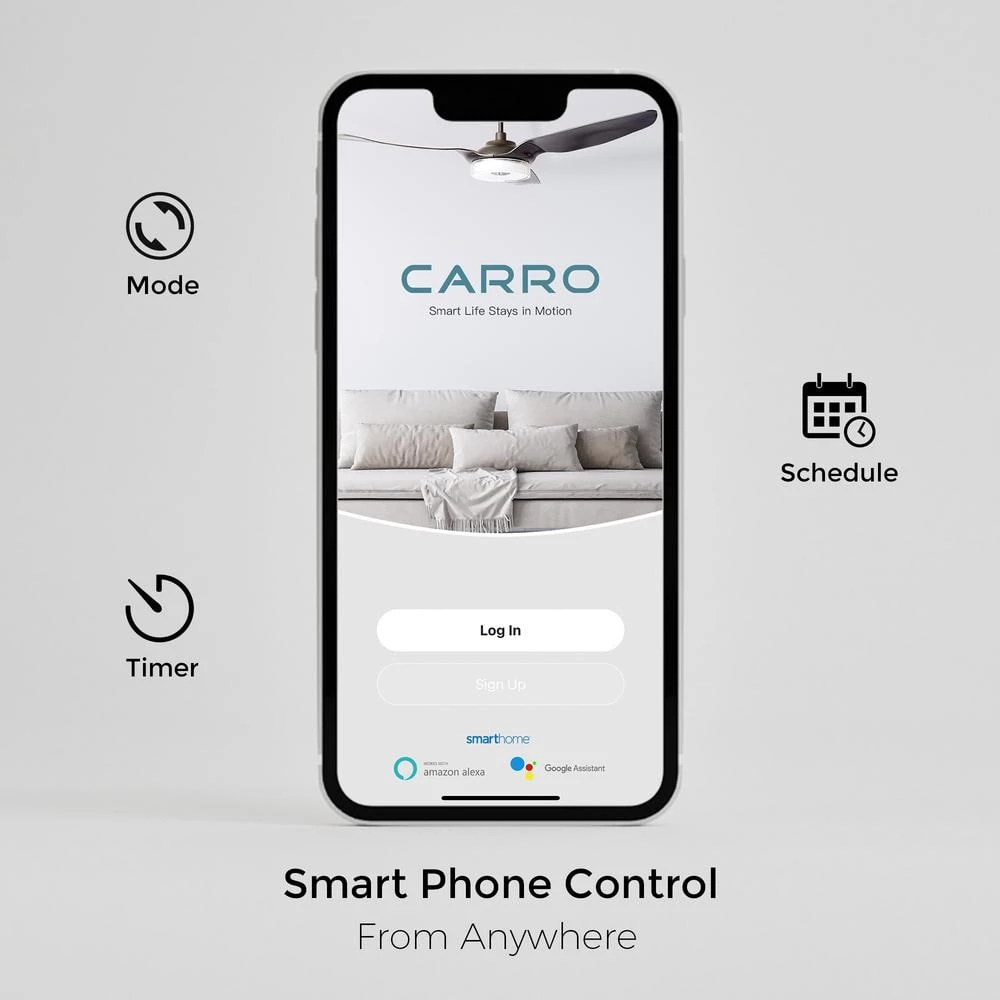 Aspen 48 in. Dimmable LED Indoor/Outdoor Black Smart Ceiling Fan with Light and Remote, Works with Alexa/Google Home by CARRO 12 Aspen 48 in. Dimmable LED Indoor/Outdoor Black Smart Ceiling Fan with Light and Remote, Works with Alexa/Google Home by CARRO - Image 10