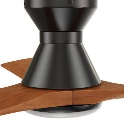 Antrim 52 in. Integrated LED Indoor/Outdoor Black Smart Ceiling Fan with Light and Remote, Works with Alexa/Google Home by CARRO -Decor Therapy Shop black carro ceiling fans with lights hs523a2 l12 bm2 1 fm 4f 1000