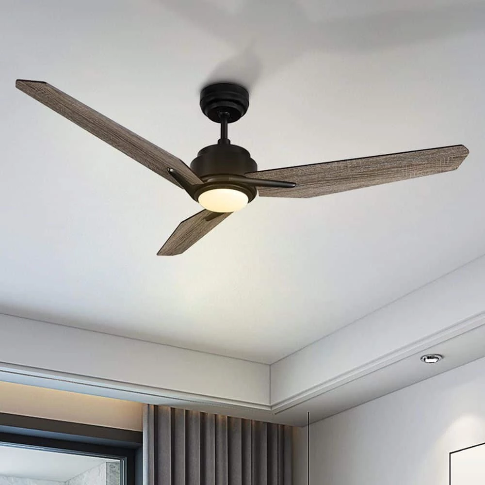Tilbury 52 in. Integrated LED Indoor/Outdoor Black Smart Ceiling Fan with Light and Remote, Works with Alexa/Google Home by CARRO 4 Tilbury 52 in. Integrated LED Indoor/Outdoor Black Smart Ceiling Fan with Light and Remote, Works with Alexa/Google Home by CARRO - Image 2