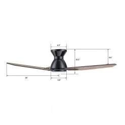 Tilbury 52 in. Integrated LED Indoor/Outdoor Black Smart Ceiling Fan with Light and Remote, Works with Alexa/Google Home by CARRO 20 Tilbury 52 in. Integrated LED Indoor/Outdoor Black Smart Ceiling Fan with Light and Remote, Works with Alexa/Google Home by CARRO -Decor Therapy Shop black carro ceiling fans with lights hs523j3 l11 bs 1 fm 44 1000
