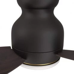 Trendsetter 52 in. Dimmable LED Indoor/Outdoor Black Smart Ceiling Fan with Light and Remote, Works w/Alexa/Google Home by CARRO -Decor Therapy Shop black carro ceiling fans with lights hs523q l12 b5 1 4f 1000