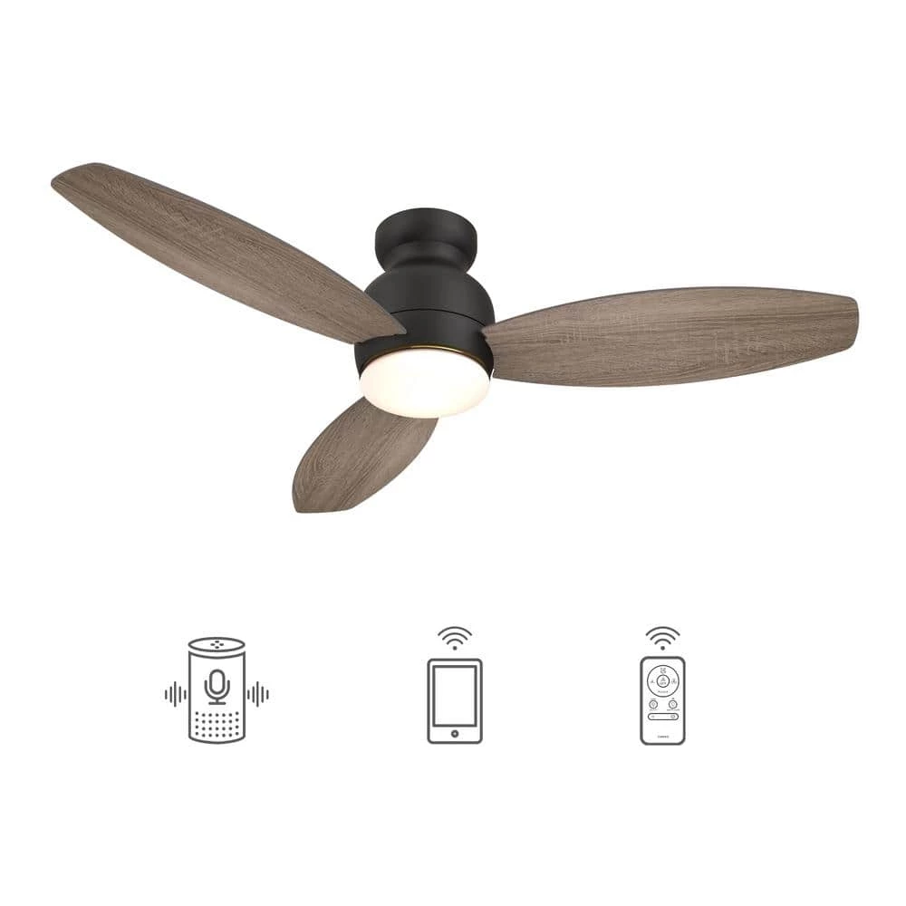 Trendsetter 52 in. Dimmable LED Indoor/Outdoor Black Smart Ceiling Fan with Light and Remote, Works w/Alexa/Google Home by CARRO 3 Trendsetter 52 in. Dimmable LED Indoor/Outdoor Black Smart Ceiling Fan with Light and Remote, Works w/Alexa/Google Home by CARRO