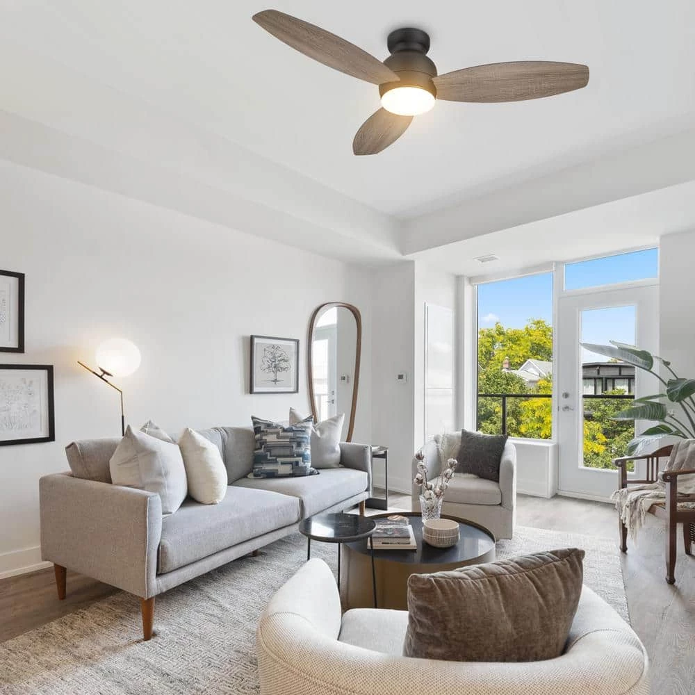 Trendsetter 52 in. Dimmable LED Indoor/Outdoor Black Smart Ceiling Fan with Light and Remote, Works w/Alexa/Google Home by CARRO 4 Trendsetter 52 in. Dimmable LED Indoor/Outdoor Black Smart Ceiling Fan with Light and Remote, Works w/Alexa/Google Home by CARRO - Image 2