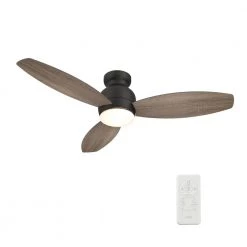 Trendsetter 52 in. Dimmable LED Indoor/Outdoor Black Smart Ceiling Fan with Light and Remote, Works w/Alexa/Google Home by CARRO 21 Trendsetter 52 in. Dimmable LED Indoor/Outdoor Black Smart Ceiling Fan with Light and Remote, Works w/Alexa/Google Home by CARRO -Decor Therapy Shop black carro ceiling fans with lights hs523q l12 bo 1 fa 1000