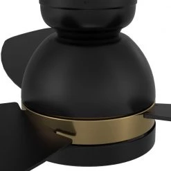 Biscay 52 in. Integrated LED Indoor/Outdoor Black Smart Ceiling Fan with Light and Remote, Works with Alexa/Google Home by CARRO -Decor Therapy Shop black carro ceiling fans with lights hs523q5 l12 b2 1 fm 4f 1000