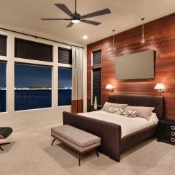 Apex 52 in. Dimmable LED Indoor/Outdoor Black Smart Ceiling Fan with Light and Remote, Works w/Alexa/Google Home by CARRO -Decor Therapy Shop black carro ceiling fans with lights hs525e l12 b5 1 31 1000