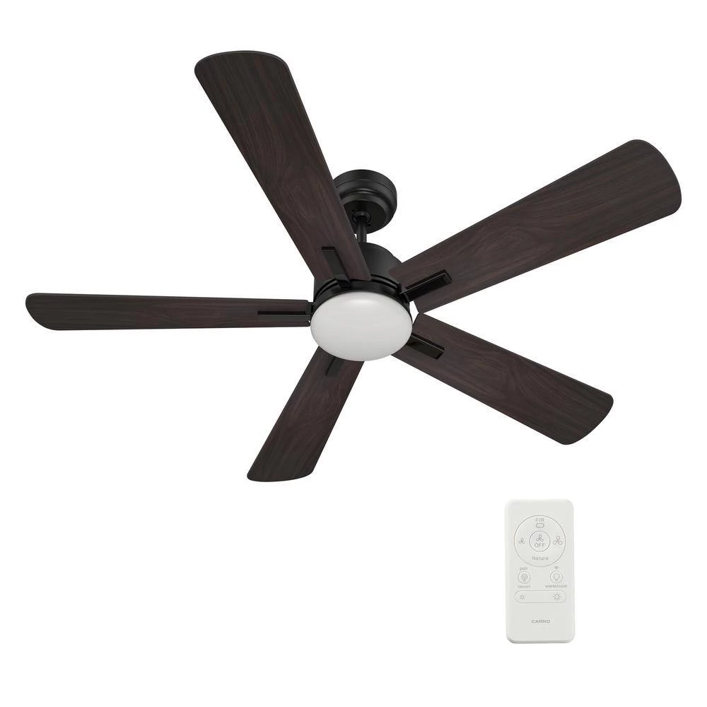 Apex 52 in. Integrated LED Indoor/Outdoor Black Smart Ceiling Fan with Light and Remote, Works with Alexa/Google Home by CARRO 11 Apex 52 in. Integrated LED Indoor/Outdoor Black Smart Ceiling Fan with Light and Remote, Works with Alexa/Google Home by CARRO - Image 9