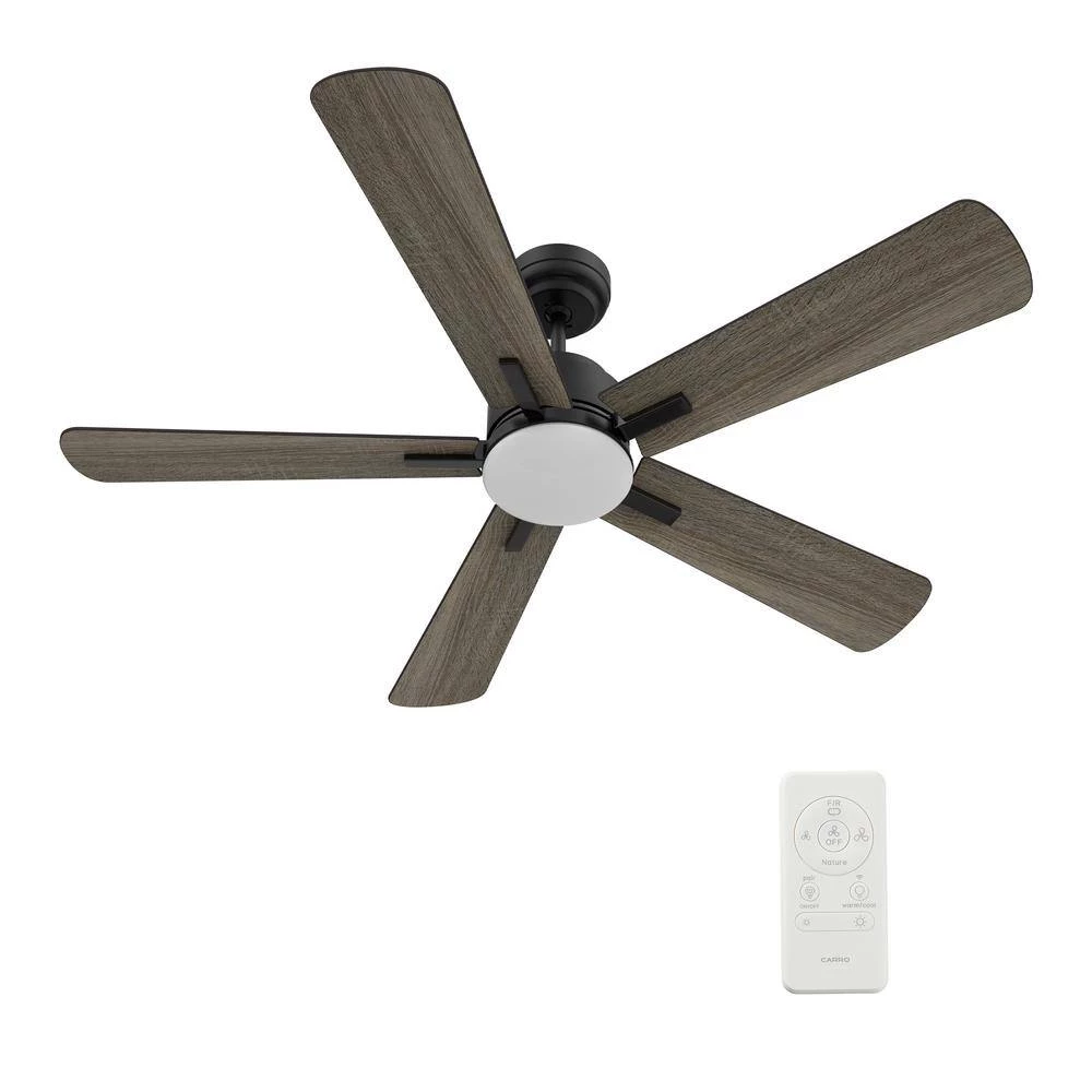 Apex 52 in. Integrated LED Indoor/Outdoor Black Smart Ceiling Fan with Light and Remote, Works with Alexa/Google Home by CARRO 7 Apex 52 in. Integrated LED Indoor/Outdoor Black Smart Ceiling Fan with Light and Remote, Works with Alexa/Google Home by CARRO - Image 5