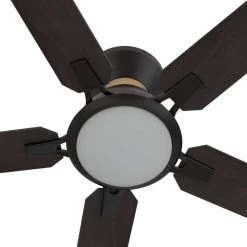 Essex 52 in. Dimmable LED Indoor/Outdoor Black Smart Ceiling Fan with Light and Remote, Works with Alexa/Google Home by CARRO -Decor Therapy Shop black carro ceiling fans with lights hs525j l12 b5 1 fma c3 1000