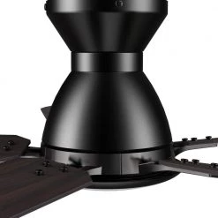 Essex 52 in. Integrated LED Indoor/Outdoor Black Smart Ceiling Fan with Light and Remote, Works with Alexa/Google Home by CARRO -Decor Therapy Shop black carro ceiling fans with lights hs525j l12 bo 1 fm 4f 1000