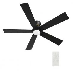 Aspen 52 in. Dimmable LED Indoor/Outdoor Black Smart Ceiling Fan with Light and Remote, Works with Alexa/Google Home by CARRO 22 Aspen 52 in. Dimmable LED Indoor/Outdoor Black Smart Ceiling Fan with Light and Remote, Works with Alexa/Google Home by CARRO -Decor Therapy Shop black carro ceiling fans with lights hs525j1 l11 b2 1 fm 44 1000