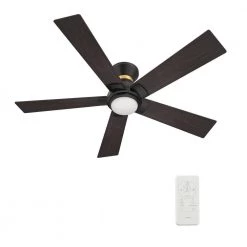Aspen 52 in. Dimmable LED Indoor/Outdoor Black Smart Ceiling Fan with Light and Remote, Works with Alexa/Google Home by CARRO 16 Aspen 52 in. Dimmable LED Indoor/Outdoor Black Smart Ceiling Fan with Light and Remote, Works with Alexa/Google Home by CARRO -Decor Therapy Shop black carro ceiling fans with lights hs525j1 l11 b5 1 fma 4f 1000