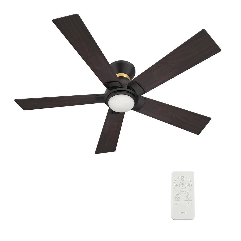 Aspen 52 in. Dimmable LED Indoor/Outdoor Black Smart Ceiling Fan with Light and Remote, Works with Alexa/Google Home by CARRO 7 Aspen 52 in. Dimmable LED Indoor/Outdoor Black Smart Ceiling Fan with Light and Remote, Works with Alexa/Google Home by CARRO - Image 5