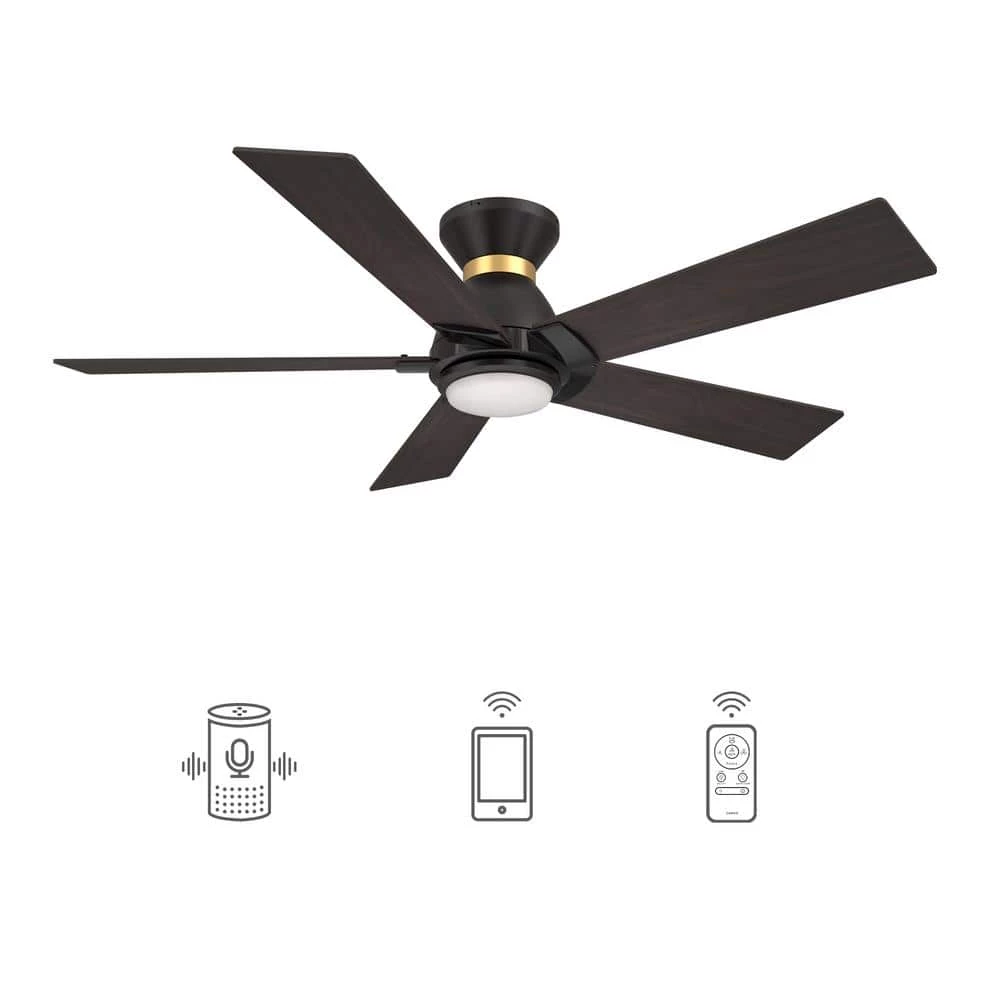 Aspen 52 in. Dimmable LED Indoor/Outdoor Black Smart Ceiling Fan with Light and Remote, Works with Alexa/Google Home by CARRO 3 Aspen 52 in. Dimmable LED Indoor/Outdoor Black Smart Ceiling Fan with Light and Remote, Works with Alexa/Google Home by CARRO