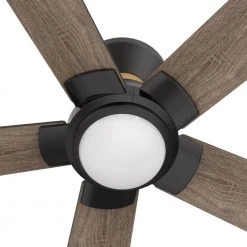 Aspen 52 in. Dimmable LED Indoor/Outdoor Black Smart Ceiling Fan with Light and Remote, Works with Alexa/Google Home by CARRO -Decor Therapy Shop black carro ceiling fans with lights hs525j1 l11 bo 1 fma c3 1000