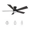 Aspen 52 in. Dimmable LED Indoor/Outdoor Black Smart Ceiling Fan with Light and Remote, Works with Alexa/Google Home by CARRO -Decor Therapy Shop black carro ceiling fans with lights hs525j1 l21 b5 1 fm 64 1000