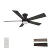 Aspen 52 in. Dimmable LED Indoor/Outdoor Black Smart Ceiling Fan with Light and Remote, Works with Alexa/Google Home by CARRO