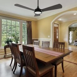 Veter 56 in. Dimmable LED Indoor/Outdoor Black Smart Ceiling Fan with Light and Remote, Works with Alexa/Google Home by CARRO -Decor Therapy Shop black carro ceiling fans with lights hs563b3 l22 b5 1 31 1000